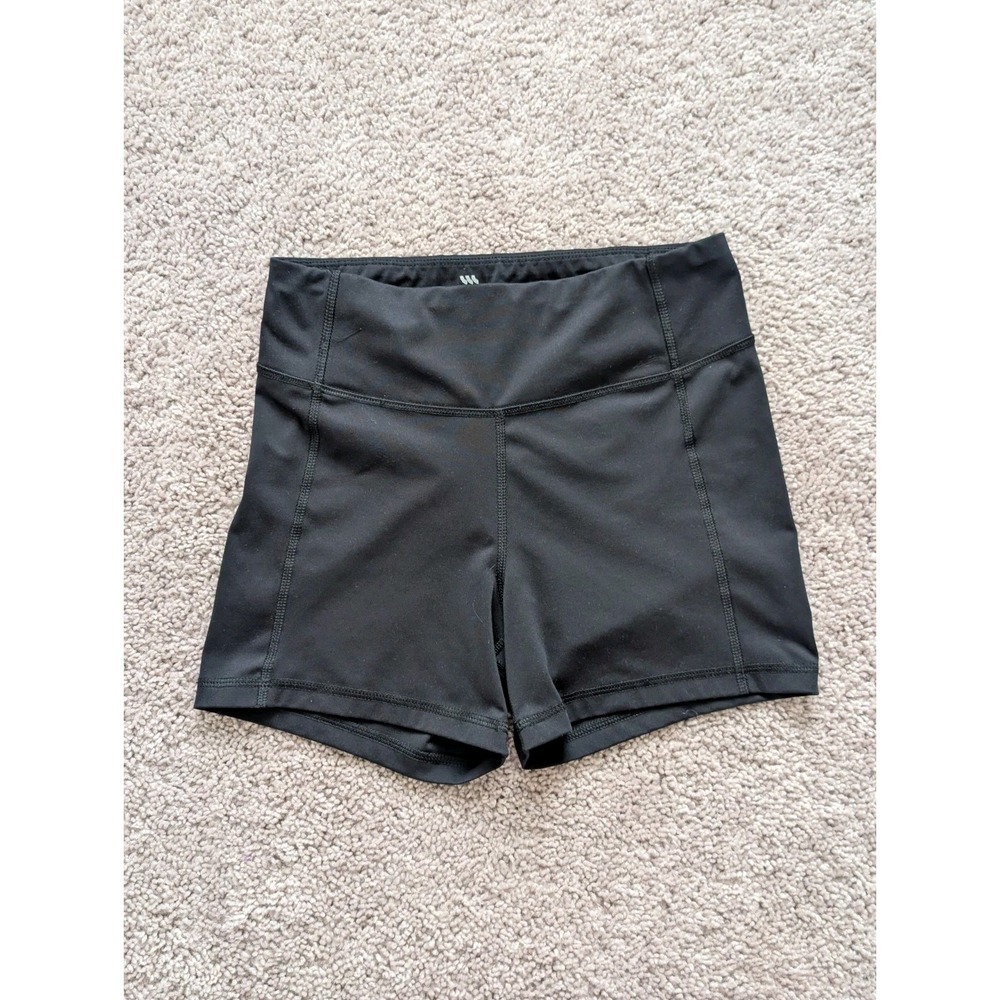 All In Motion Shorts Women's Small Black High Waist Stretch Bike Compression
